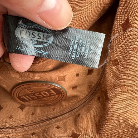 Fossil Leather Crossbody Bag Womens Purse Soft Leather Brown Boho - Picture 15 of 16